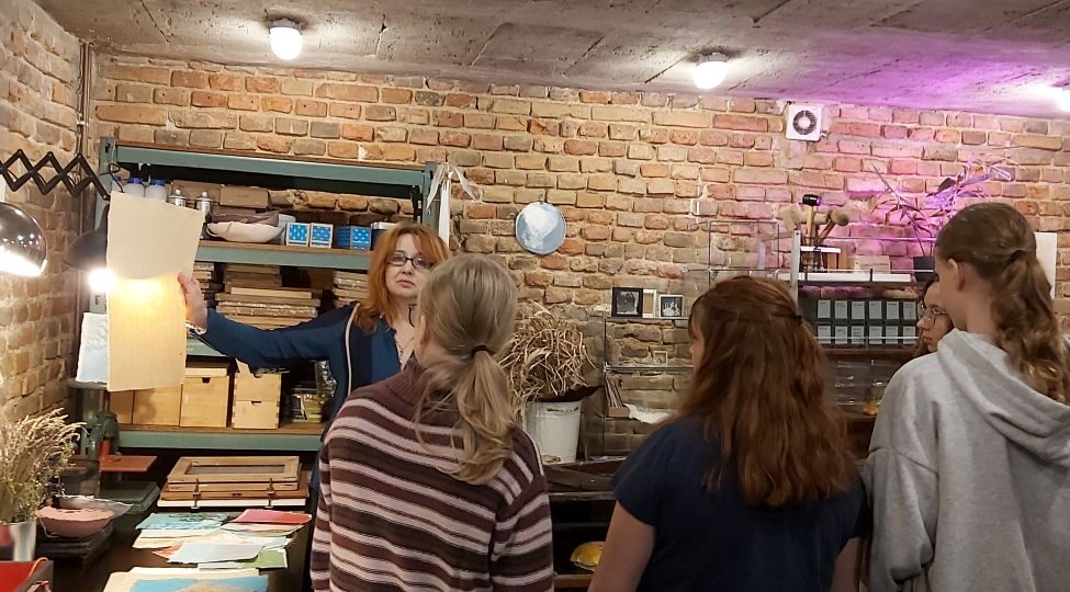 Klasa 7B na warsztatach edukacyjnych w Domu Słów w Lublinie
